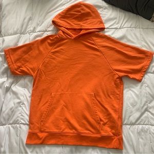 Orange short sleeve hoodie